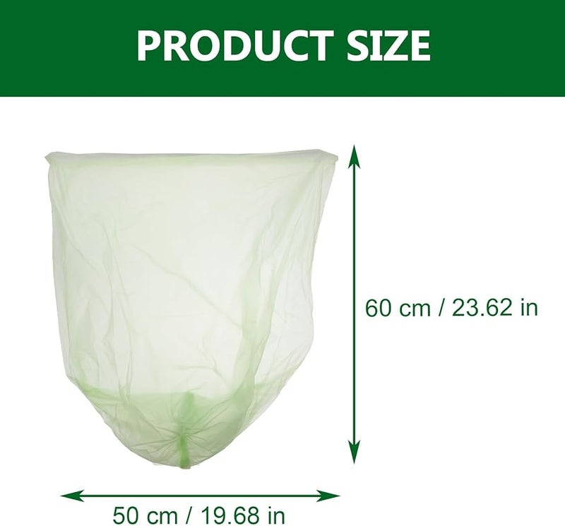 أكياس قمامة قابلة للتحلل من نشا الذرة 100 قطعة 50 × 60 سم أخضر فاتح صديقة للبيئة نفايات المطبخ - Image 2